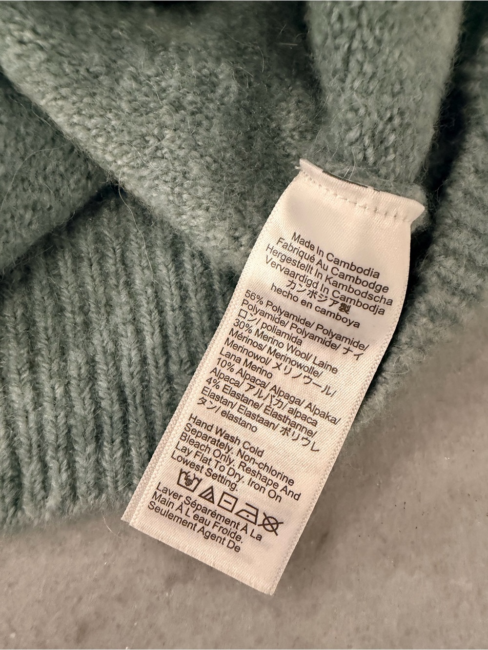 J.Crew Size S Sage Green Merino Wool Alpaca Blend Crewneck Sweater - Picture 7 of 9